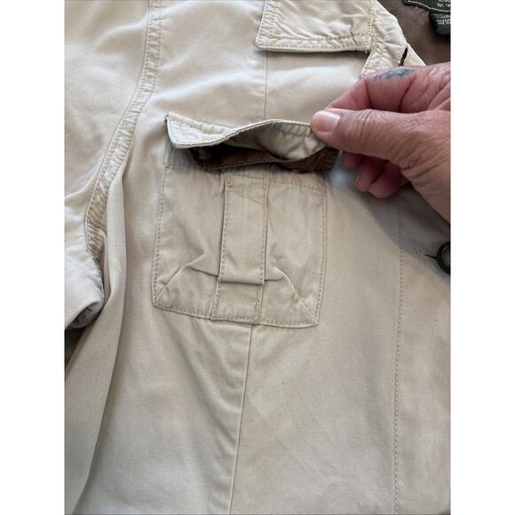 Eddie Bauer Vintage Womens Field Cargo Jacket Khaki Large - Picture 3 of 8